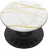 PopSockets PopGrip: Swappable Grip for Phones & Tablets, Elegant White Marble-Look - Black Grey Gold - Simple Modern