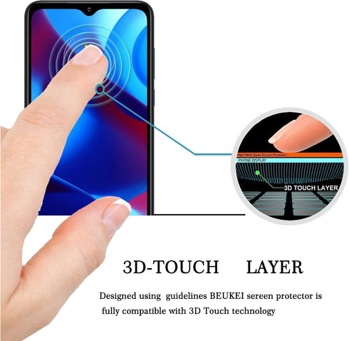 (3 Pack) Compatible for Motorola Moto G Pure Screen Protector - Tempered Glass, 6.5 inch, Touch Sensitive, Case Friendly
