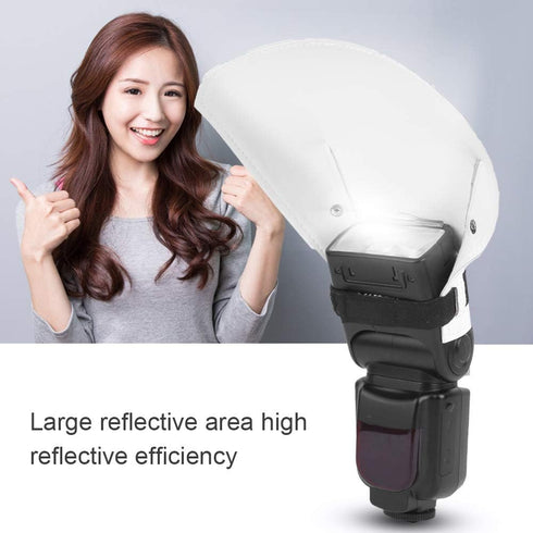 Flash Diffuser Reflector Kit, ArC Shape Camera Flash Light Diffuser Softbox, Portable Universal