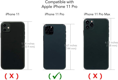 TORU CX PRO Wallet Case for iPhone 11 Pro, Shockproof Heavy Duty Cover with Hidden Card Holder, Marble