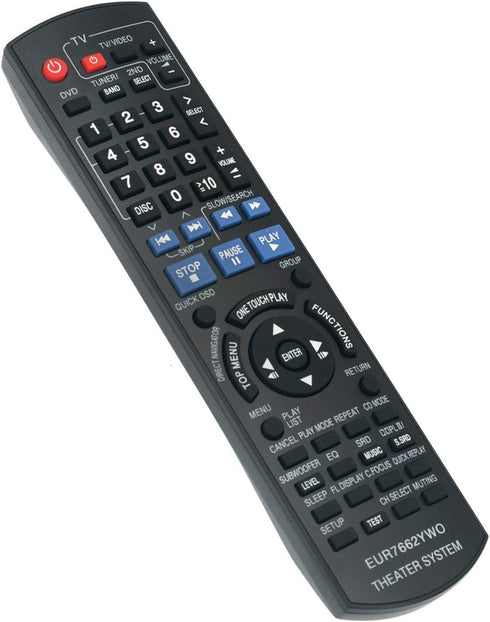 AIDITIYMI EUR7662YW0 Replacement Remote Control Compatible with Panasonic DVD Home Theater Sound System