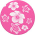 Pink and White Hawaiian Island Floral Turtles PopSockets PopGrip: Swappable Grip for Phones & Tablets