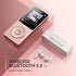 AGPTEK A02 MP3 5.3, 1.8 inch 128GB(Rose 32GB) Player with Bluetooth Screen Portable Music Player with Speaker, FM