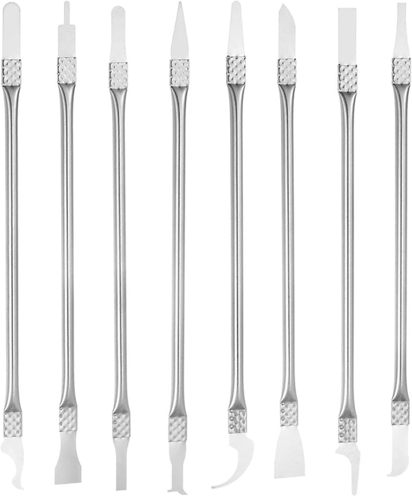 uxcell 8in1 Set Electronics Repair Tool for Curved Screen, 304 Stainless Steel Pry Bar Disassemble Removing Set