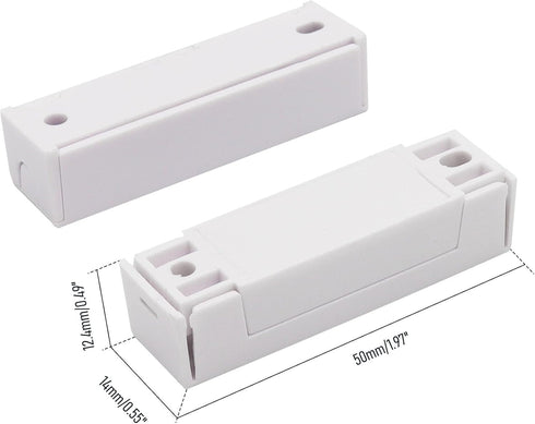 5Pcs 2 MC-44b Magnetic Reed Switch Wired Surface Mount Normally Closed NC Contact Sensor Alarm Magnetic Door Switch