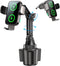 GuMosh Dual Coil 15W Cup Phone Holder Mount,Wireless Car Charger Auto-Clamping Fast Charging