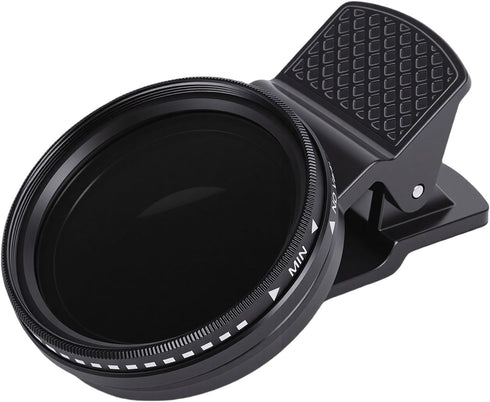 Diyeeni 37mm Clip On ND2 - ND400 Phone Lens ND Filter Kit, Variable