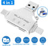 SUNTRSI 4 1 SD/Micro SD Card Reader for iPhone/ipad/Android/Mac/Computer/Camera,Portable Memory Card Reader in Micro SD
