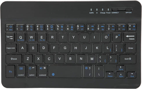 VBESTLIFE 7in Slim Lightweight Bluetooth Keyboard for Android iOS Win, Portable Aluminum Alloy Wireless USB Keyboard