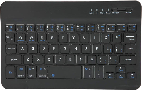 VBESTLIFE 7in Slim Lightweight Bluetooth Keyboard for Android iOS Win, Portable Aluminum Alloy Wireless USB Keyboard