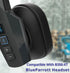 Ear Pad Cushion Kit for Blue Parrott B350-XT Bluetooth Headset, 2 Leather Cushions, 2 Foam Earpads, 4 Microphone Windscreens by Global Teck