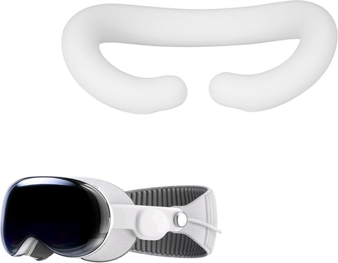 kwmobile Cover for Apple Vision Pro VR Glasses - Silicone Mask - White Compatible with VR Lenses