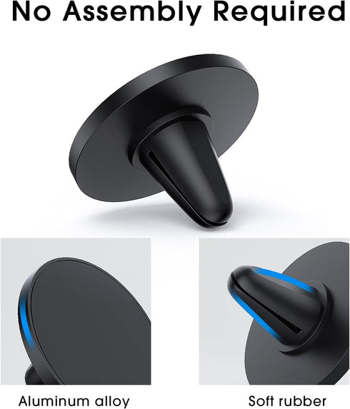 TechMatte 17 16 15 14 13 12 (2 for Magsafe Car Mount, Magnetic Air Vent Phone Holder for Car Compatible with iPhone Pro