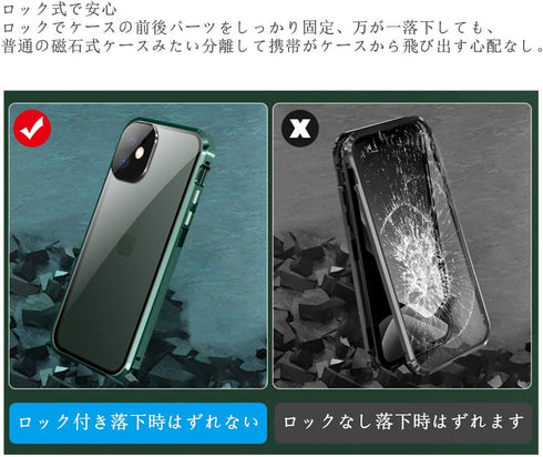Anti-spy Screen iPhone 12 Pro Max Case, Lock + Magnetic Adsorption Anti-Peeping Metal Frame Protective Cover
