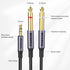 MOSWAG 3.5mm TRS to Double 6.35mm TS Mono Y-Cable, 6.6FT Splitter Cable Compatible with Phone, iPod, Laptop