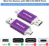 THKAILAR 128GB 2 Pack, 2 1 15/16/17,Android,Mac,PC, USB Flash Drive in USB C & USB A Thumb Drive, Stick for iPhone Plug