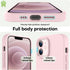 LOVE 3000 Chalk Pink iPhone 12/iPhone 12 Pro Case, Shockproof Silicone with Soft Anti-Scratch Microfiber Lining, 6.1"