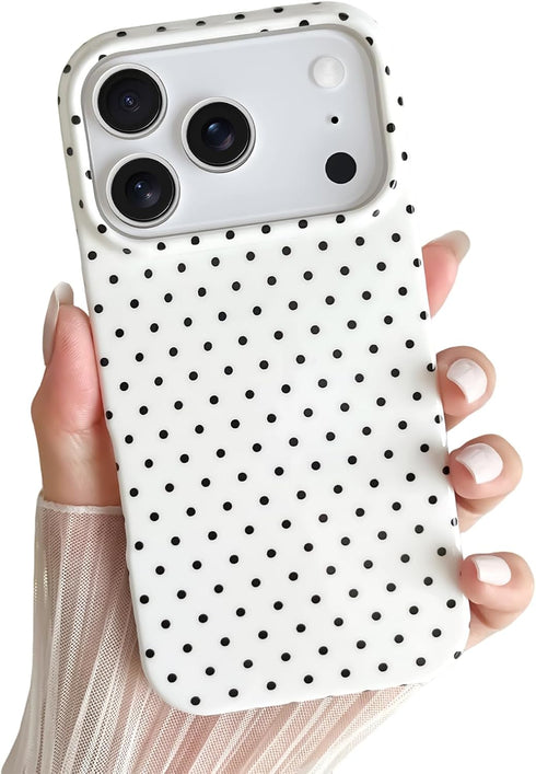 Yeddabox for iPhone 17 Pro Max Case Cute Polka Dot Phone Case Soft
