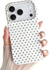 Yeddabox for iPhone 17 Pro Max Case Cute Polka Dot Phone Case Soft