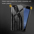Case for iPhone 7/8/SE2, American Flag Design, Tempered Glass + Soft Silicone TPU Shock Protection