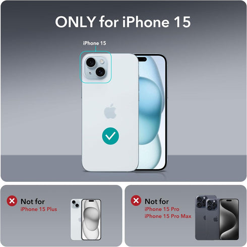 ESR for iPhone 15 Case, Compatible with MagSafe, Military-Grade Protection, Yellowing Resistant, Scratch-Resistant Back, Magnetic Phone Case for iPhone 15, Classic Series, Clear