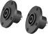 uxcell 2Pcs 4-Pin Speakons Panel Mount Connector Audio Speaker Jack Twist Lock Round Plate with Metal Insert
