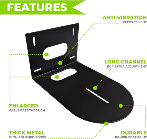 Universal Wall Camera Mount for PTZOptics HuddleCamHD Bracket, Compatible with Sony Panasonic & More, Small Based