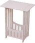 Jualyue 12.6x8.7x15.8 Inch Small Bedside Table, PVC Small Bedside Cabinet, Decorative White Bed Side Table for Bedroom