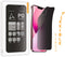 ARMOR Flexible Glass Screen Protector for iPhone 13 Mini, Privacy Guard with 9H Hardness