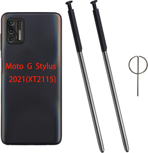 2 Pcs LCD Touch Pen Replacement for Motorola Moto G Stylus 2021, XT2115 with 1 Pcs Eject Pin (Aurora Black)