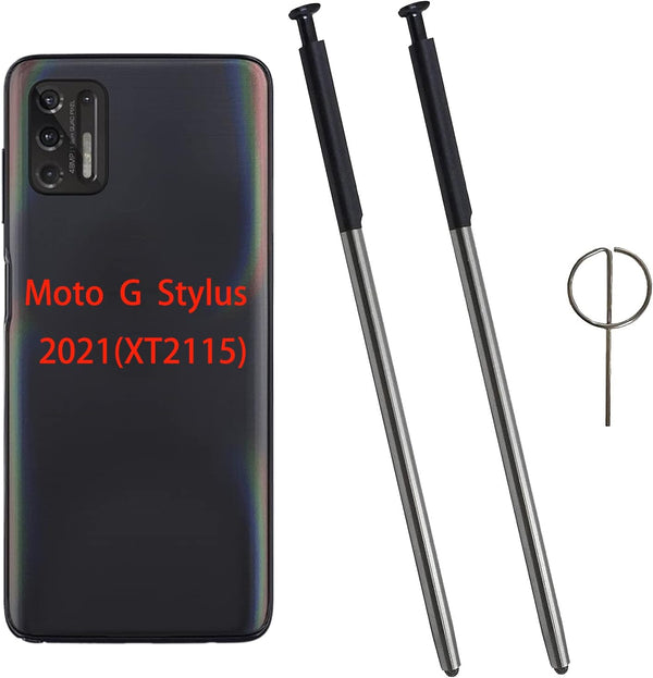 2 Pcs LCD Touch Pen Replacement for Motorola Moto G Stylus 2021, XT2115 with 1 Pcs Eject Pin (Aurora Black)
