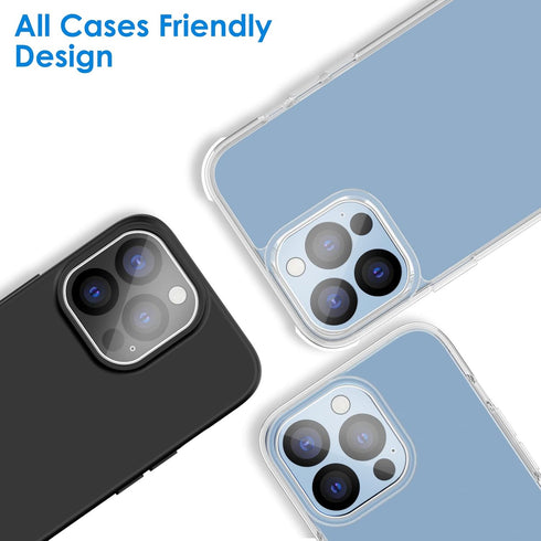 JETech 9H Tempered Glass Camera Lens Protector for iPhone 13 Pro Max & Pro, HD Clear, Anti-Scratch, 3-Pack.