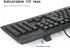 Wired Keyboard and Mouse Combo, 104 Keys Full-Size Ergonomic Computer Keyboard with Palm Rest, USB Plug-and-Play, Black