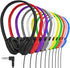 Maeline Adjustable 3.5mm Headphones with Leather Cushions, 10 Pack