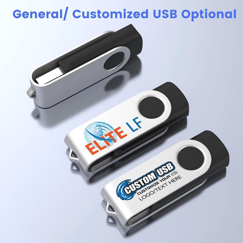 ABLAZE 4GB 10 Pack, 2.0 Flash Drive USB Memory Stick with Lanyards Swivel Thumb Drives Bulk Pendrive U Disk for Data
