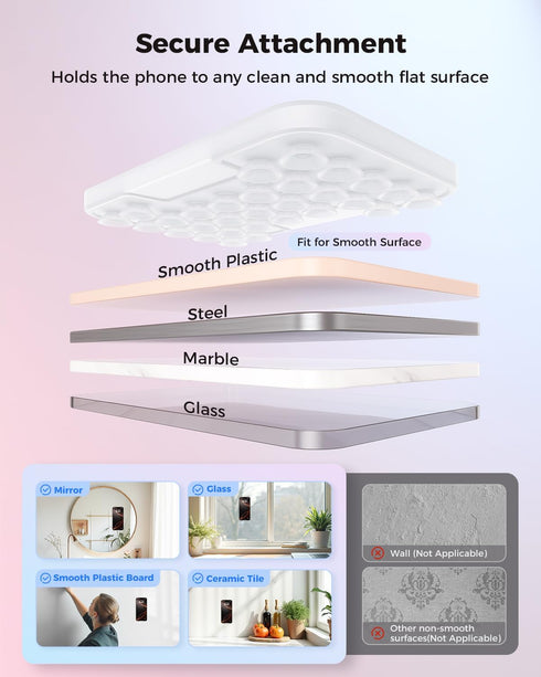 SUPERONE 17/16/15/14/13/12 Magnetic Suction Phone Mount for MagSafe Case, Magnetic Silicone Sticky Phone Grip Holder