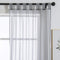 ZebraSmile 1 Panel Tab Top Curtains - Sheer Drapery for Bedroom & Living Room - Silver Gray 88(H) X55(W) in