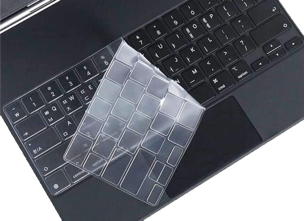Silicone Keyboard Skin Cover for 2021 2020 iPad Pro 12.9 inch Magic Keyboard - Compatible with 4th 5th Gen (Clear)
