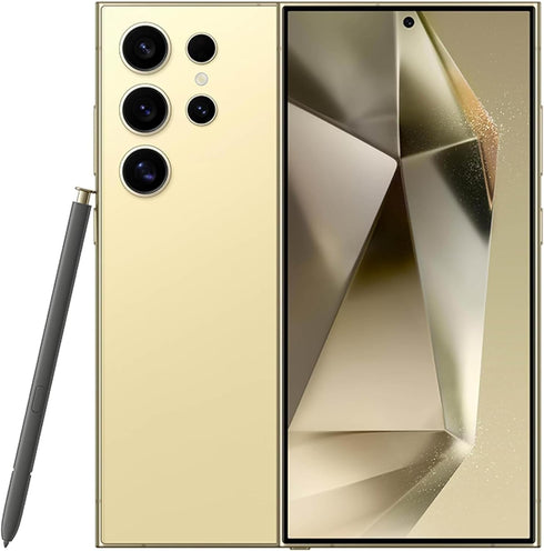 Galaxy S24 Ultra Stylus Pen with Bluetooth, Replacement for Samsung Galaxy S24 Ultra 5G, Yellow Gold, Type-C Converter