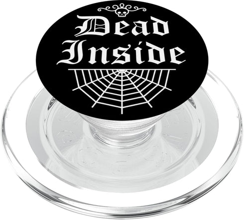 PopSockets PopGrip for MagSafe: Dead Inside Pastel Goth Elegant Gothic Trendy Skull Web, Swappable Grip for Phones &