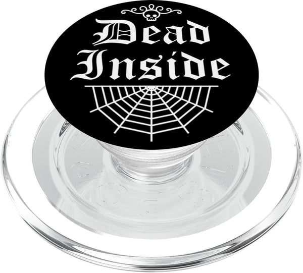 PopSockets PopGrip for MagSafe: Dead Inside Pastel Goth Elegant Gothic Trendy Skull Web, Swappable Grip for Phones &
