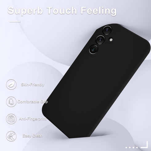 YENAPOON A16 5G 1 for Samsung Galaxy Case, Silicone Phone Case with Screen Protector, Soft Anti-Scratch Microfiber