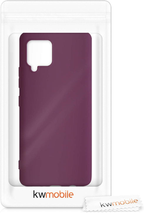 kwmobile Case Compatible with Samsung Galaxy A42 5G - Soft Slim Protective TPU Silicone Cover - Bordeaux