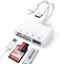 Ceotsak SD Card Reader for iPhone/iPad/Android, USB C & Lightening to SD/MicroSD Card