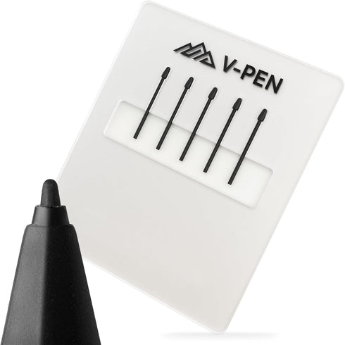 V-Pen Replacement Tips (5-Pack) for Remarkable 2 - Premium Black Stylus Nibs for Precision and Durability