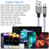 TAKAGI MFi Certified Lightning Cable 3-Pack, 6FT Nylon Braided USB Charger for iPhone 14/13/12/11 Pro Max/iPad.