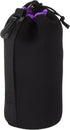 PATIKIL Camera Lens Bag, 3.5" IDx9.8 H Drawstring Lens Pouch with Thick Neoprene, Lens Case for DSLR, Black, Purple