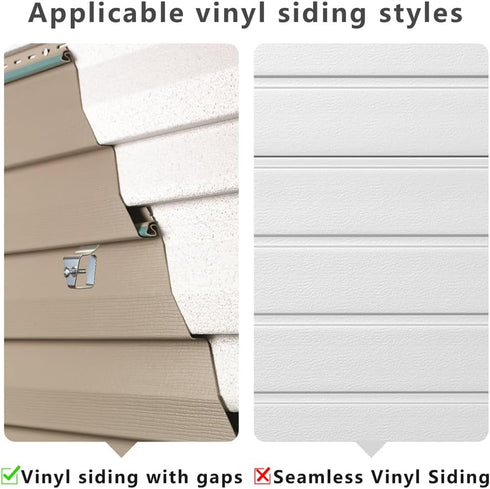 Vinyl Siding Clip Hooks for All-New Outdoor Camera, No-Hole Needed Outdoor Siding Hanger Mounting for Home Security Camera, Vinyl Siding Mount,12 Pack by Hibezos