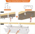 Jolensoy 28" 16X Under Desk Cable Management Tray - Cord Organizer for Desk No Drill, Fabric Under Table Wire Organizer