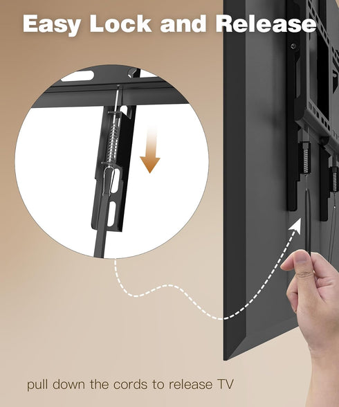 TV Wall Mount for Most 37-82 Inch, Low Profile Tilt Bracket for Flat/Curved TVs, Max VESA 600x400mm, Black